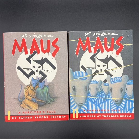 Maus I & II Paperback Box Set by Art Spiegelman Controversial Holocaust Jewish - Picture 5 of 10